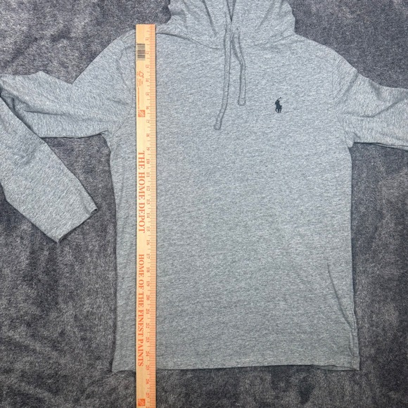 Polo Ralph Lauren Mens Gray Long Sleeve Hooded Sweatshirt Pony Logo Small - Picture 5 of 6